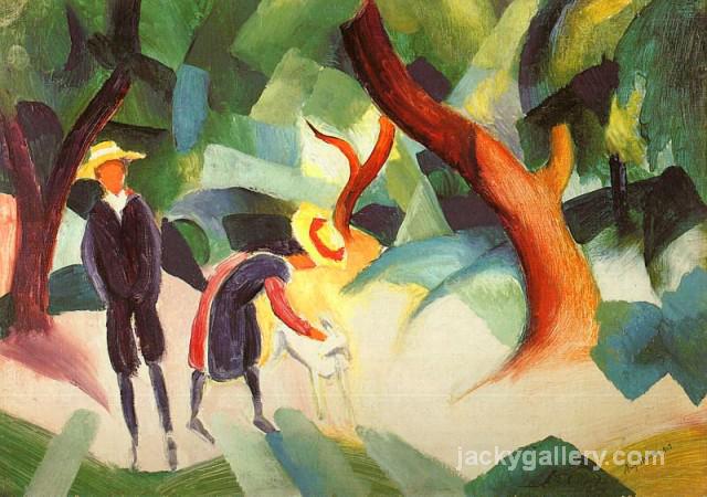 Children with Goat, August Macke painting